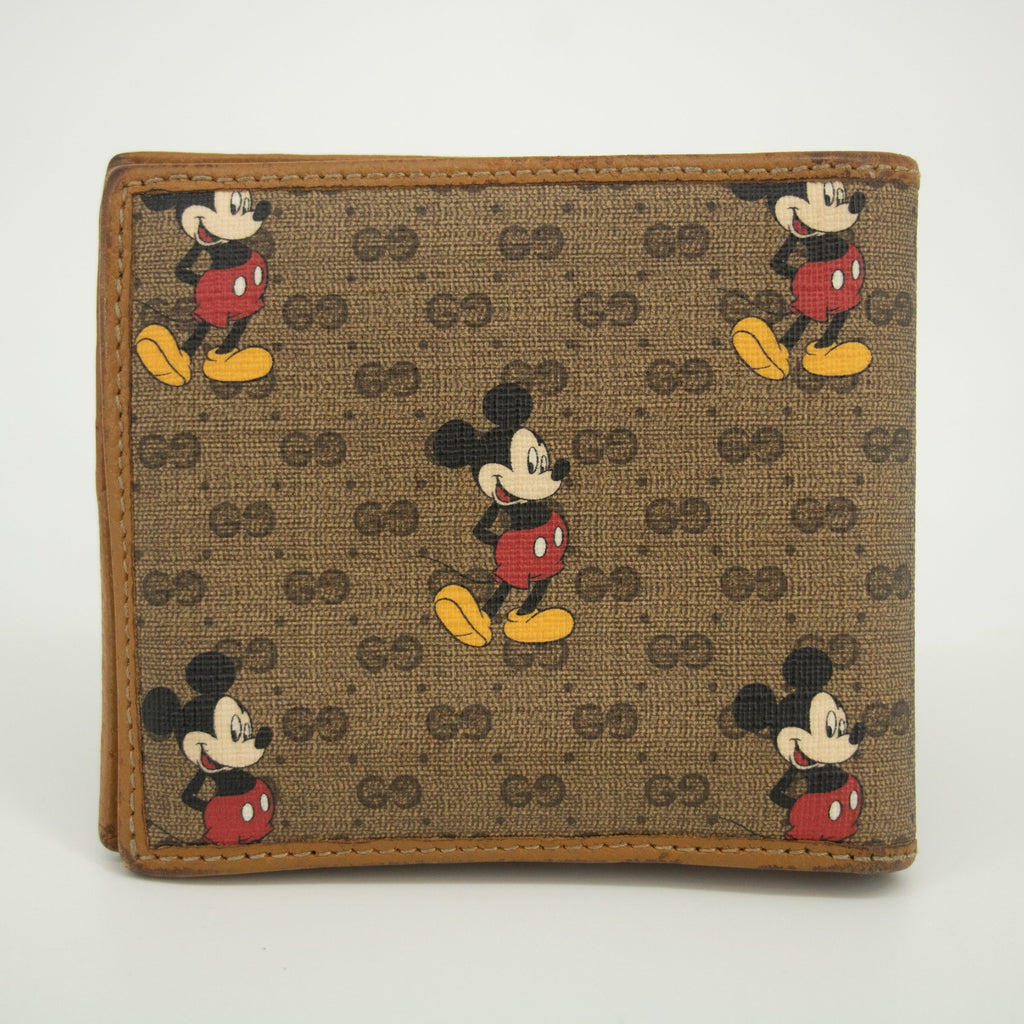 Gucci x Disney Brown Micro GG Bifold Wallet #1968