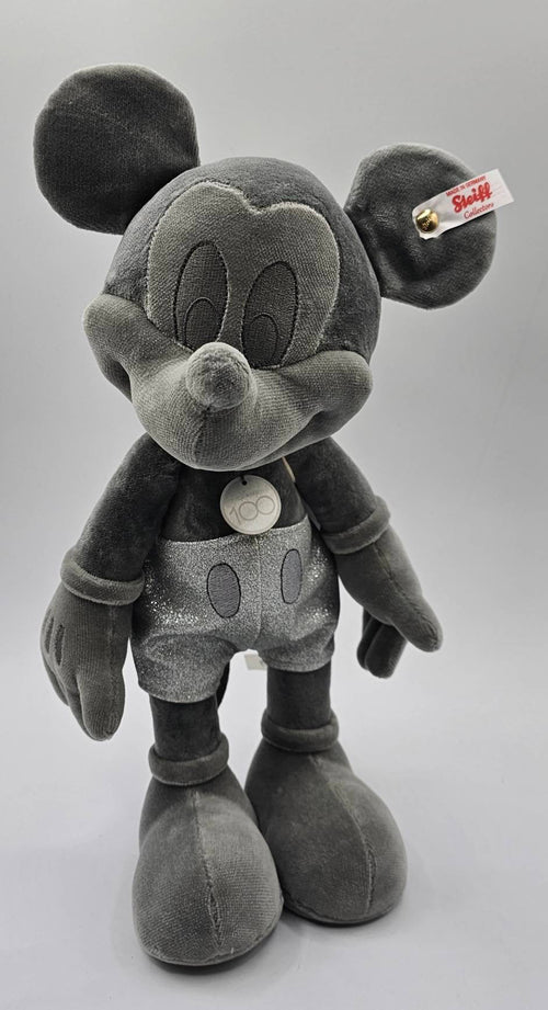 Disney 100 Steiff - Platinum Mickey Mouse 12" Collectible Teddy Bear