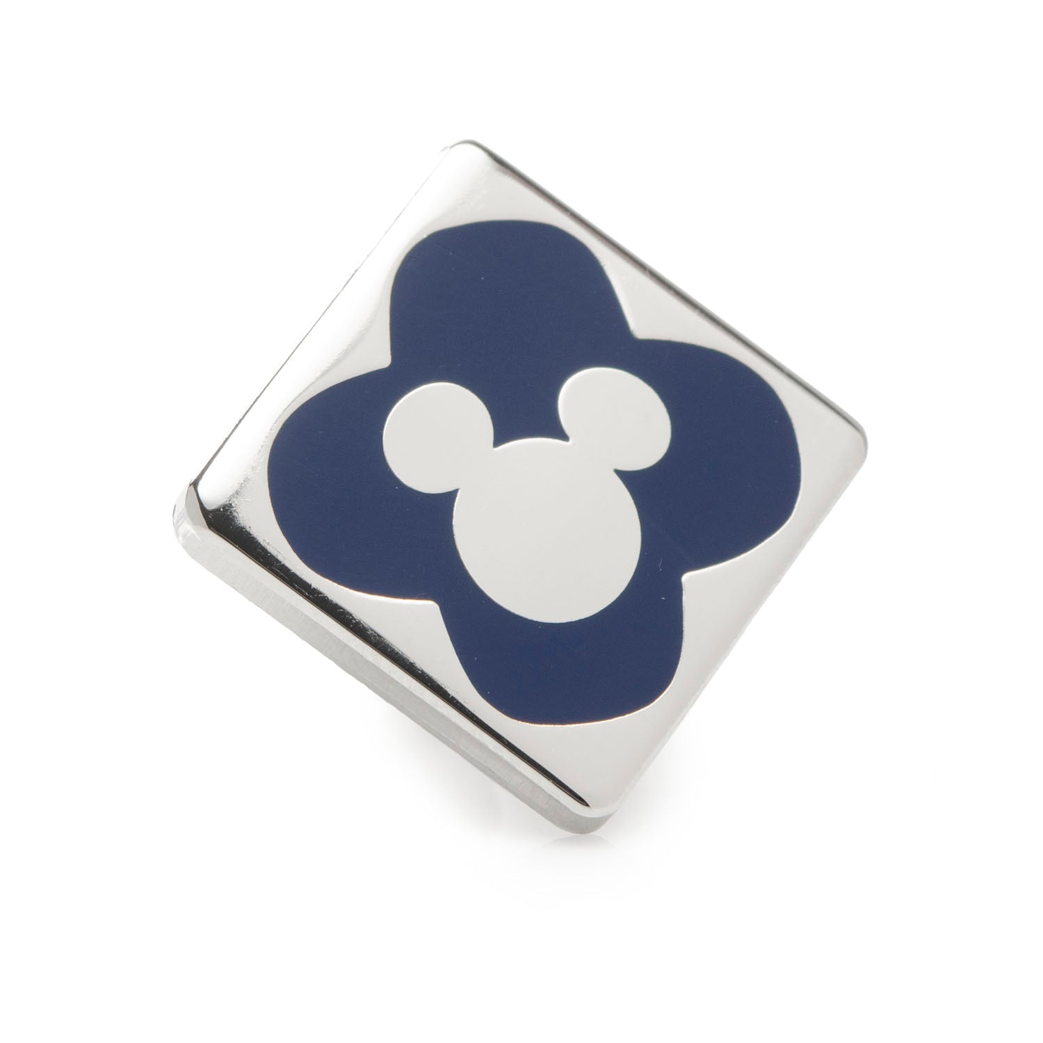 Disney Donald Duck Patterned Blue Socks and Mickey Mouse Blue Lapel Pin Gift Set
