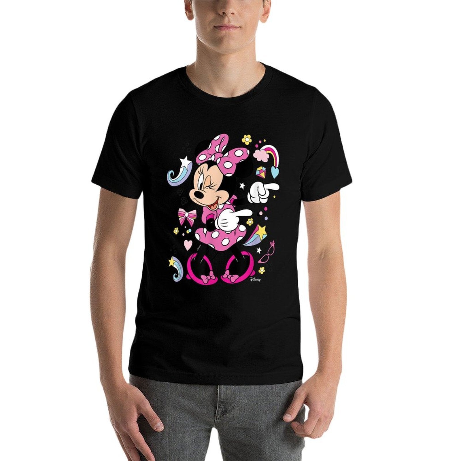 Mickey  Friends- Minnie Mouse Graphic Only  Fade-proof Color T-Shirt
